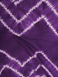 Purple Ivory Hand Shibori Dyed Cotton Fabric Per Meter - F0916294