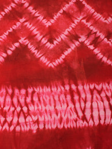 Red White Hand Shibori Dyed Cotton Fabric Per Meter - F0916290