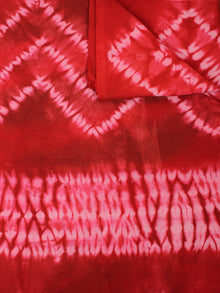 Red White Hand Shibori Dyed Cotton Fabric Per Meter - F0916290