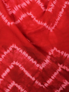 Red White Hand Shibori Dyed Cotton Fabric Per Meter - F0916289