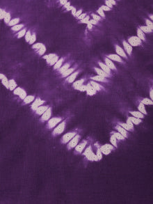 Purple Ivory Hand Shibori Dyed Cotton Fabric Per Meter - F0916287