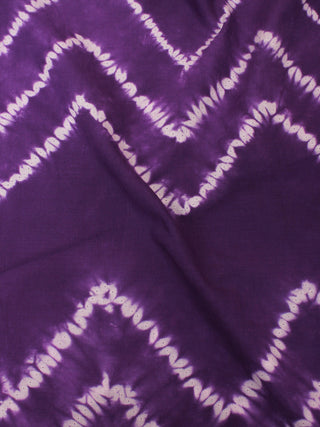 Purple Ivory Hand Shibori Dyed Cotton Fabric Per Meter - F0916287