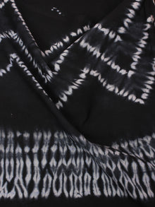 Black White Hand Shibori Dyed Cotton Fabric Per Meter - F0916284