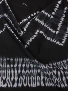 Black White Hand Shibori Dyed Cotton Fabric Per Meter - F0916284