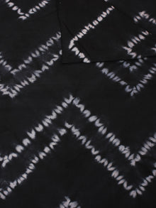 Black White Hand Shibori Dyed Cotton Fabric Per Meter - F0916285