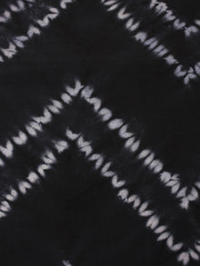 Black White Hand Shibori Dyed Cotton Fabric Per Meter - F0916285
