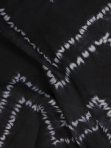 Black White Hand Shibori Dyed Cotton Fabric Per Meter - F0916285