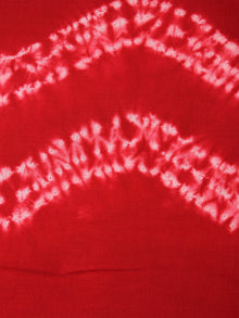 Red Ivory Hand Shibori Dyed Cotton Fabric Per Meter - F0916273