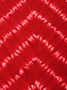 Red White Hand Shibori Dyed Cotton Fabric Per Meter - F0916276