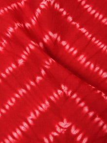 Red White Hand Shibori Dyed Cotton Fabric Per Meter - F0916276