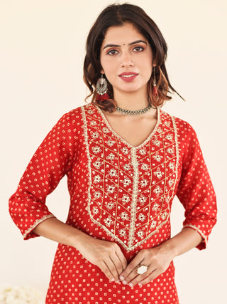 Utsav Sehra Ajrakh Chanderi Silk Kurta