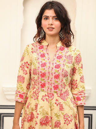 Jashn Anam Set Of Anarkali Kurta Pants Dupatta