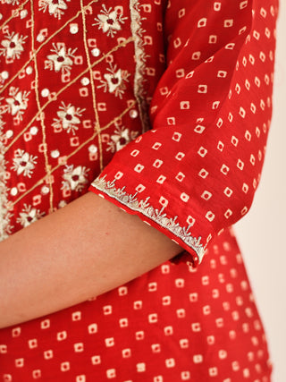 Utsav Sehra Ajrakh Chanderi Silk Kurta