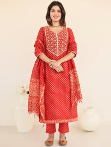 Utsav Sehra Set Of Chanderi Silk Kurta Pants Dupatta