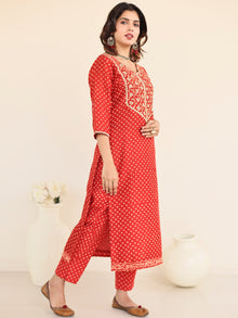 Utsav Sehra Set Of Chanderi Silk Kurta Pants Dupatta