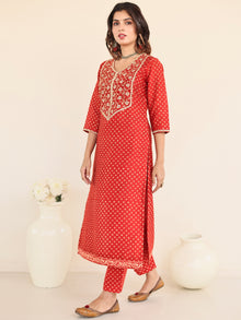 Utsav Sehra Set Of Chanderi Silk Kurta Pants Dupatta
