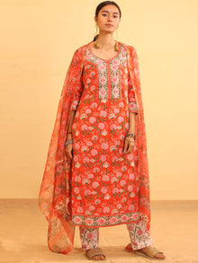 Utsav Shirat - Kurta Pants & Kota Doria Dupatta - KS63A2587D