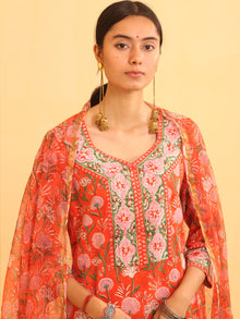 Utsav Shirat - Kurta Pants & Kota Doria Dupatta - KS63A2587D