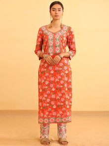 Utsav Shirat - Kurta Pants & Kota Doria Dupatta - KS63A2587D
