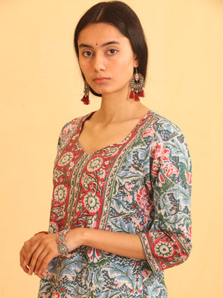 Utsav Sanaz - Set of Kurta Salwar Pants & Dupatta - KS47R2558D