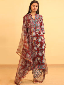 Utsav Raga - Set of Kurta Salwar Pants & Kota Dupatta - KS14E2592D