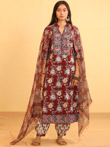 Utsav Raga - Set of Kurta Salwar Pants & Kota Dupatta - KS14E2592D
