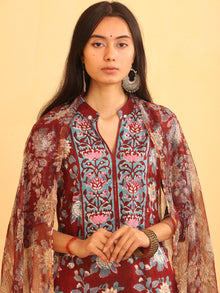 Utsav Raga - Set of Kurta Salwar Pants & Kota Dupatta - KS14E2592D