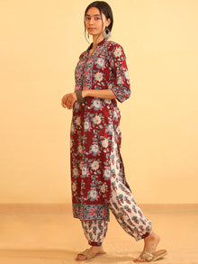 Utsav Raga - Set of Kurta Salwar Pants & Kota Dupatta - KS14E2592D