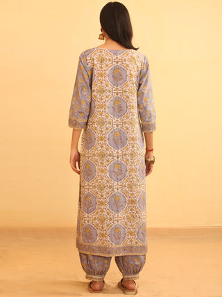 Rutba Faghir - Set of Kurta Pants & Dupatta - KS08A2599D