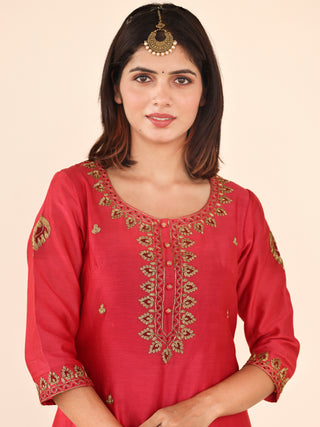 Utsav Resham Chanderi Silk Kurta