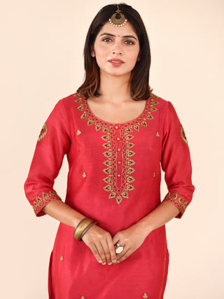 Utsav Resham Chanderi Silk Kurta
