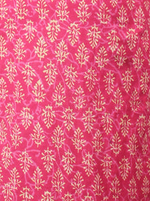 Pink Beige Hand Block Printed Sleeveless Kurti - K0313303