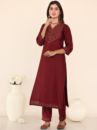 Utsav Zoya Set Of Silk Kurta Pants Dupatta