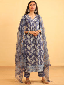 Rutba Charvi - Set of Kurta Pants & Dupatta - KS02A2594D