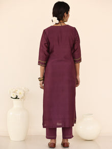 Utsav Raima Set Of Silk Kurta Pants Dupatta