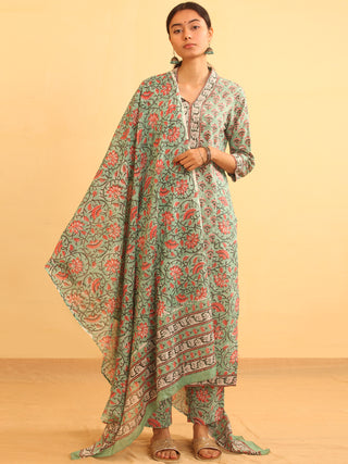 Utsav Afia - Kurta Pants & Dupatta - KS01B2588D