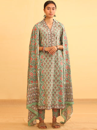 Utsav Afia - Kurta Pants & Dupatta - KS01B2588D