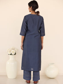 Utsav Kavya Set Of Chanderi Silk Kurta Pants Dupatta