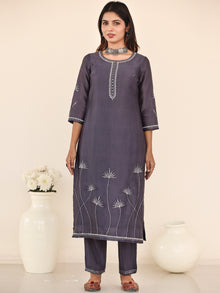 Utsav Misha Set Of Chanderi Silk Kurta Pants Dupatta