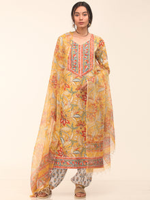 Nayab Gulrez - Set of Kurta Salwar Pants & Dupatta - KS47S2561D
