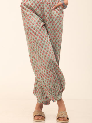 Nayab Aadab - Set of Kurta Pants & Kota Doria Dupatta - KS76E2556D