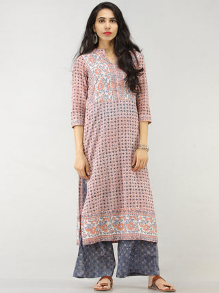 Rangrez Faghir - Set of Straight Kurta Palazzo & Dupatta - KS60A2179D