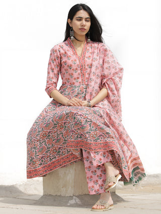 Nayab Anam - Set of Anarkali Kurta Pants & Dupatta - KS33E2540D