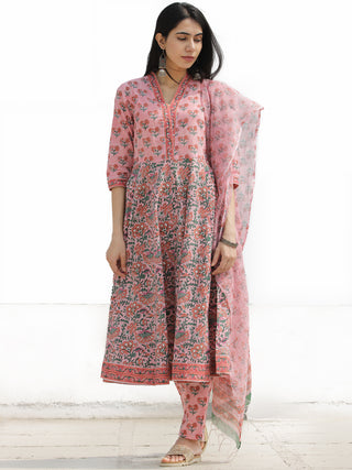 Nayab Anam - Set of Anarkali Kurta Pants & Dupatta - KS33E2540D