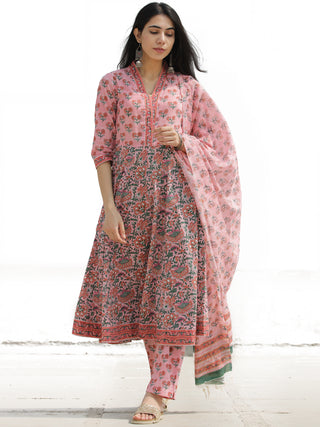 Nayab Anam - Set of Anarkali Kurta Pants & Dupatta - KS33E2540D