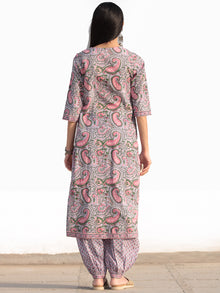 Nayab Paisley - Set of Kurta Salwar Pants & Dupatta - KS78H2536D