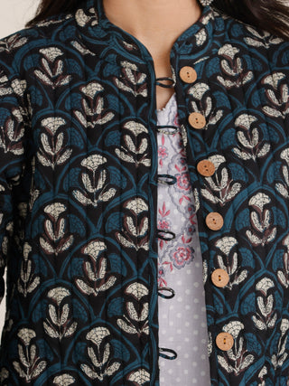 Shishir Jiyana Ajrakh Quilted Reversible Jacket