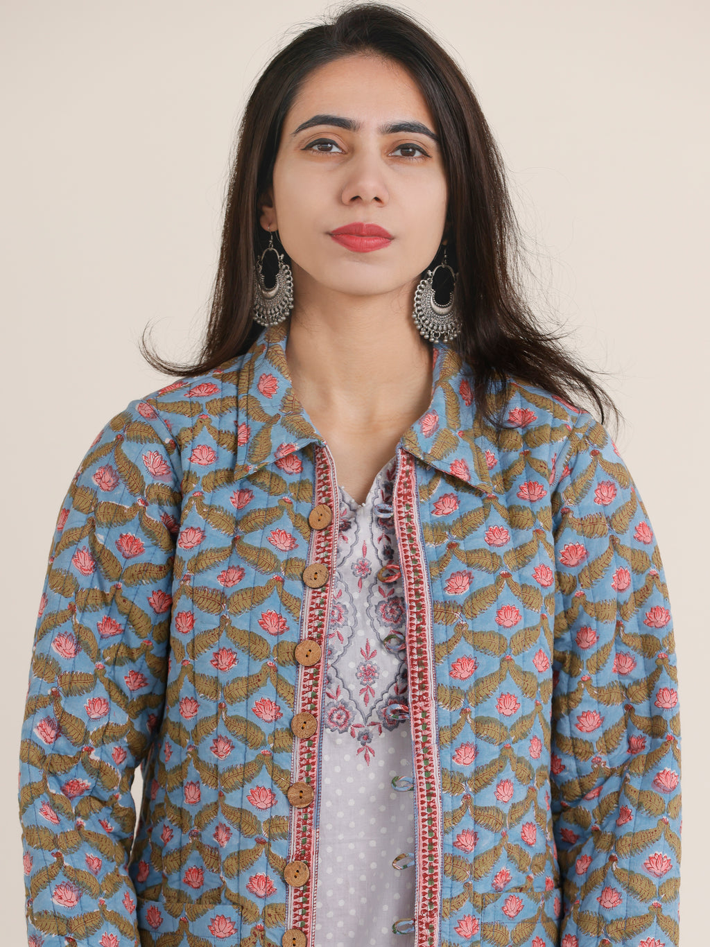 Shishir Naina Quilted Reversible Jacket – InduBindu
