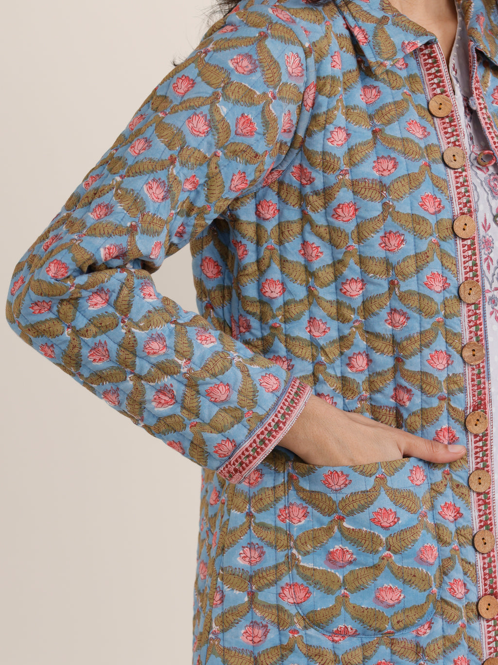 Shishir Naina Quilted Reversible Jacket – InduBindu