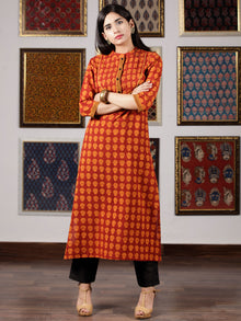 Red Yellow Bagh Printed Kurta in Natural Colors - K105F1700